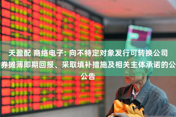 天盈配 商络电子: 向不特定对象发行可转换公司债券摊薄即期回报、采取填补措施及相关主体承诺的公告