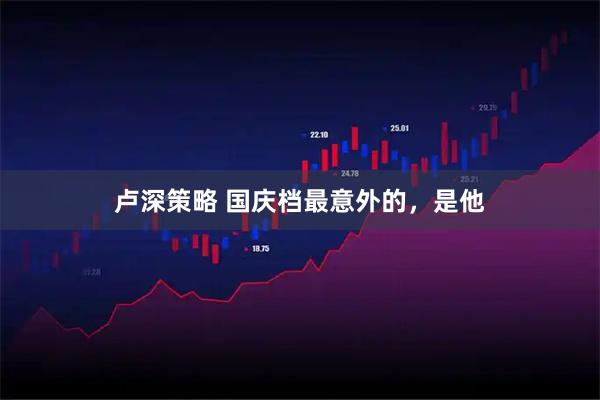 卢深策略 国庆档最意外的，是他