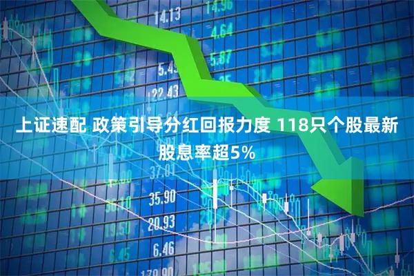 上证速配 政策引导分红回报力度 118只个股最新股息率超5%